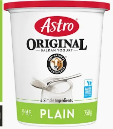 ASTRO 3% PLAIN YOGURT 750G