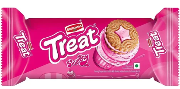 BRITANIA STRAWBERRY CREAM BISCUIT 500G