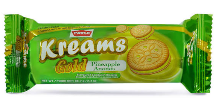 PARLE KREAMS GOLD PINEAPPLE 66.7G