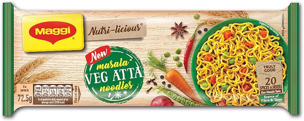 Maggi MASALA VEG ATTA NOODLES 290G
