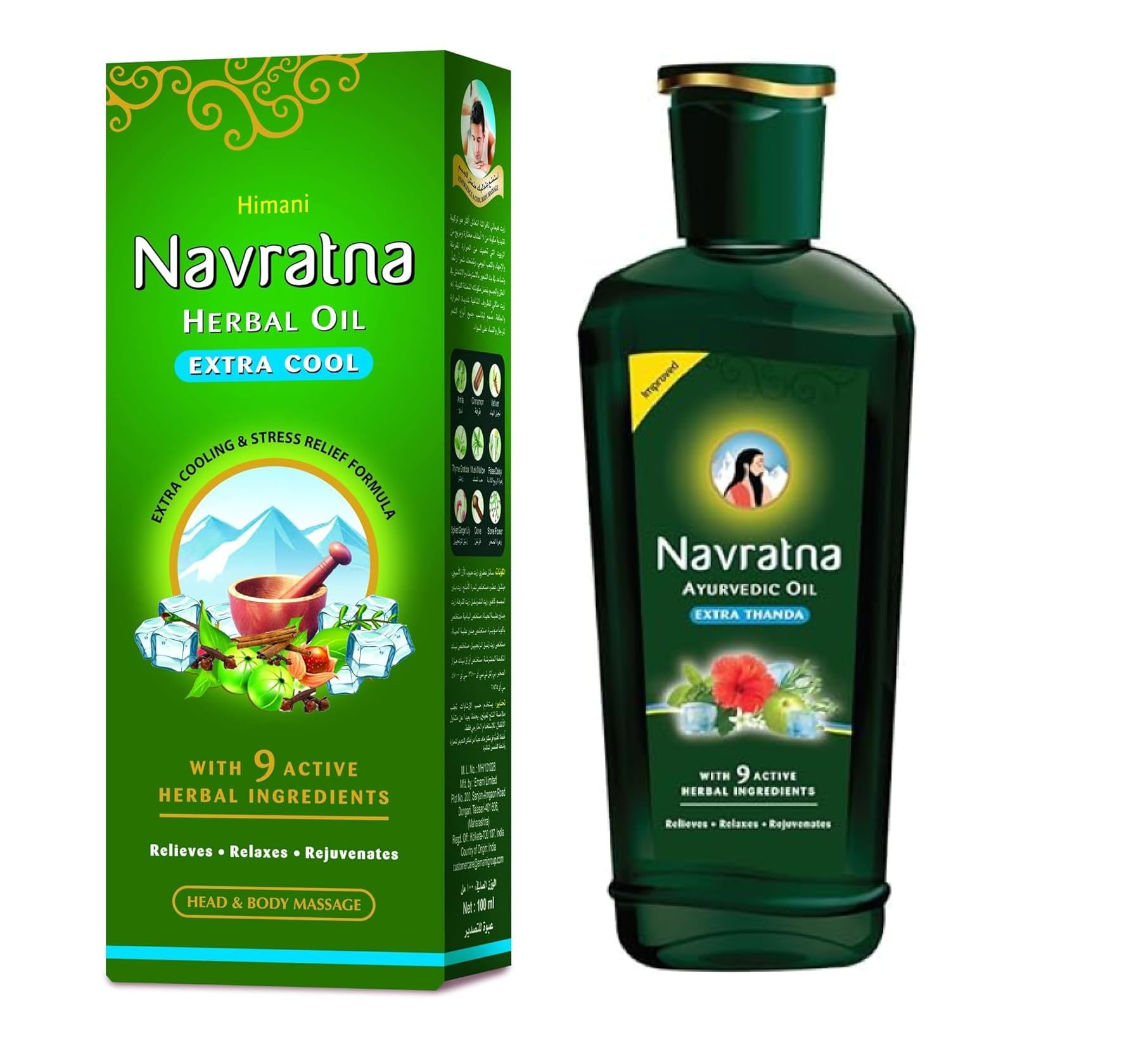 NAVRATNA HAIR OIL EX. THANDA 180ML