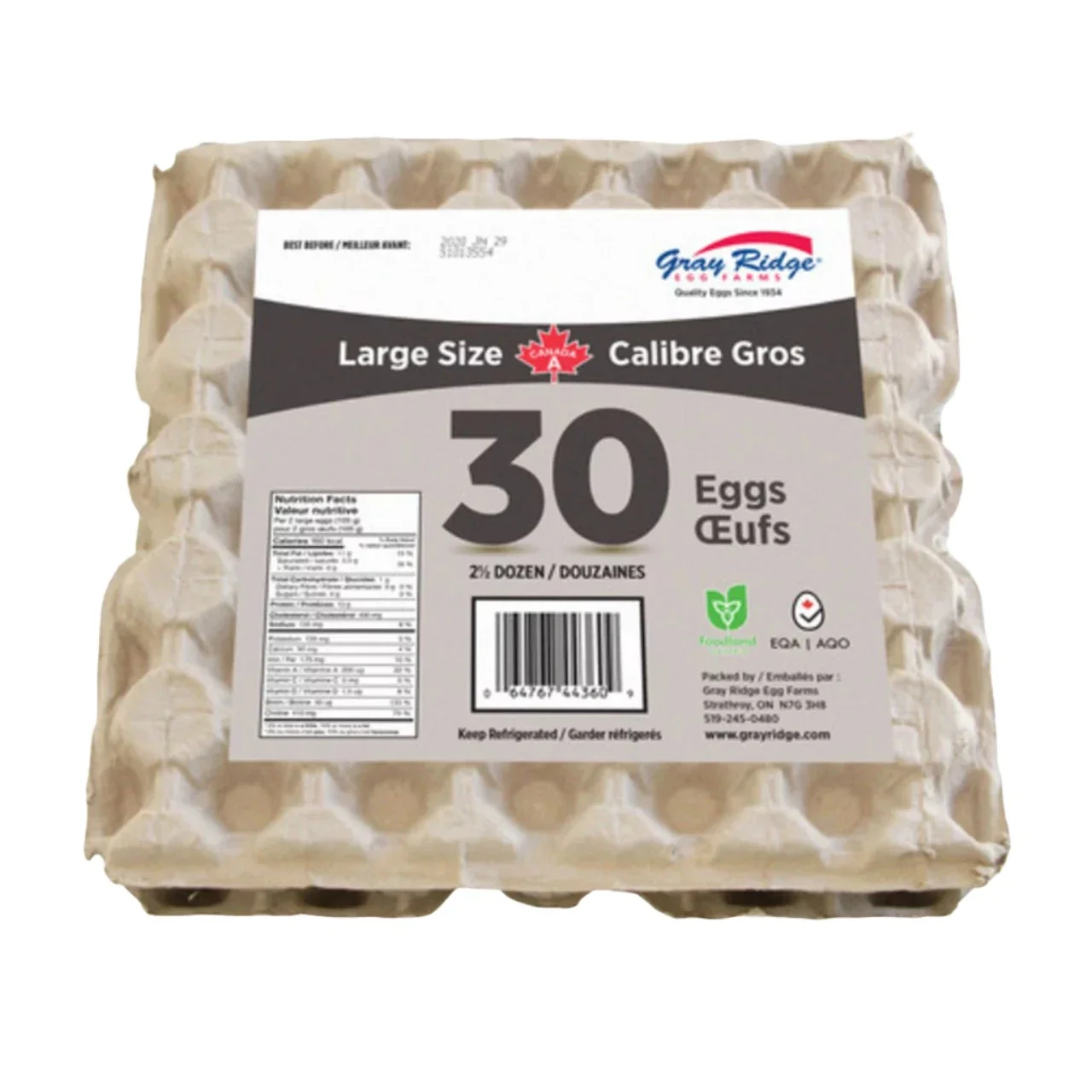 GRAY RIDGE LARGE SIZE 30 EGGS